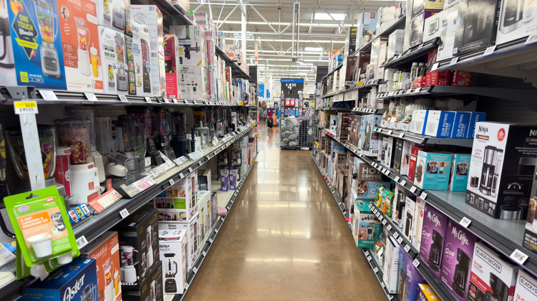 Kitchen products in a Walmart store.