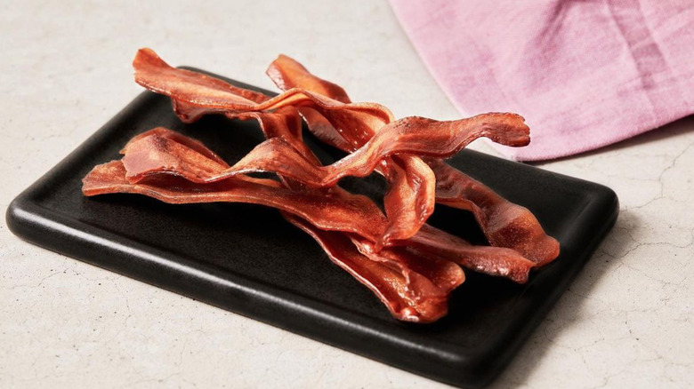 Plant-based bacon strips