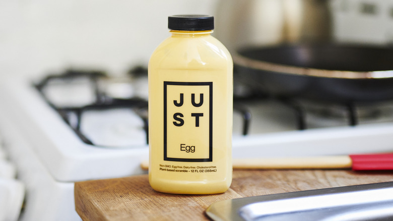 Bottle of vegan Just Egg