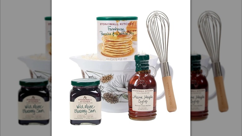 A pancake mix set sits against a white background.