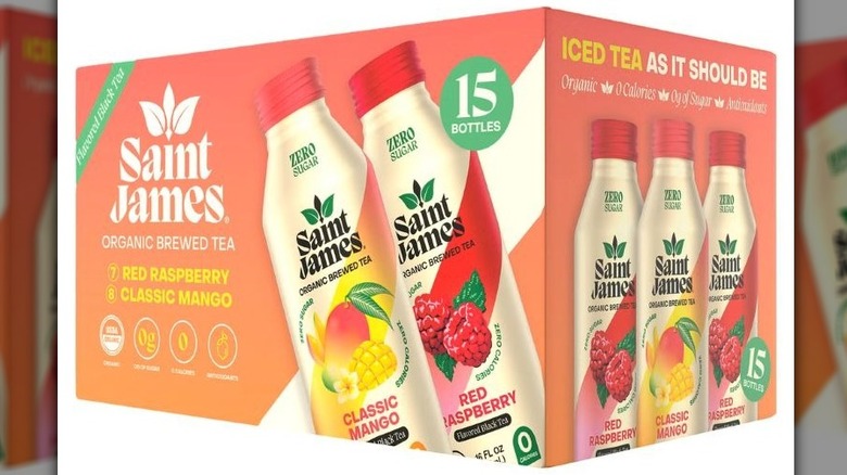 Box of Saint James Organic Brewed Tea Variety Pack
