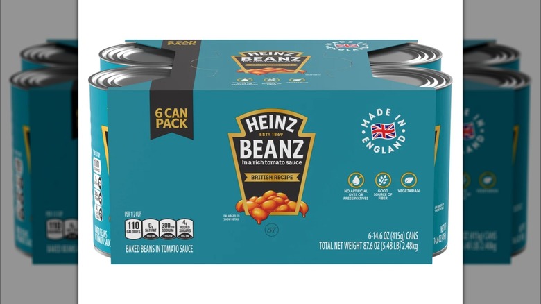 An image of Heinz Beans with Tomato Sauce 6-can pack