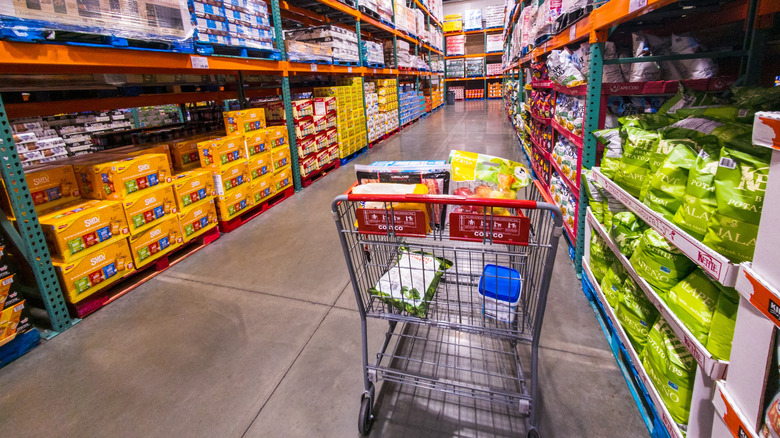 pictured grocery cart in Costco