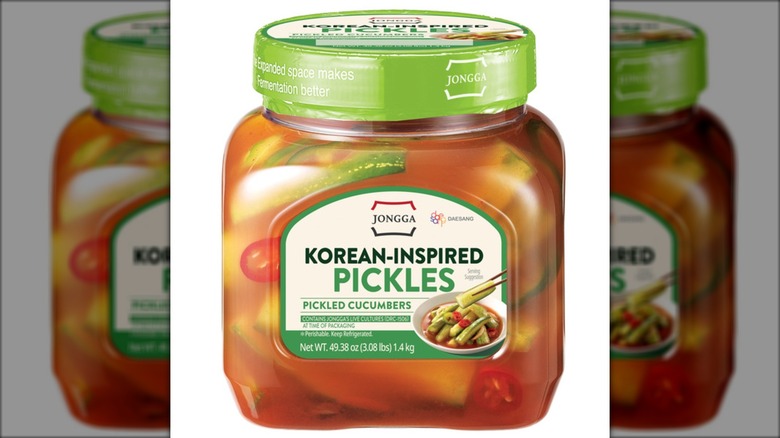 A jar of Jongga Korean-Inspired Pickles.