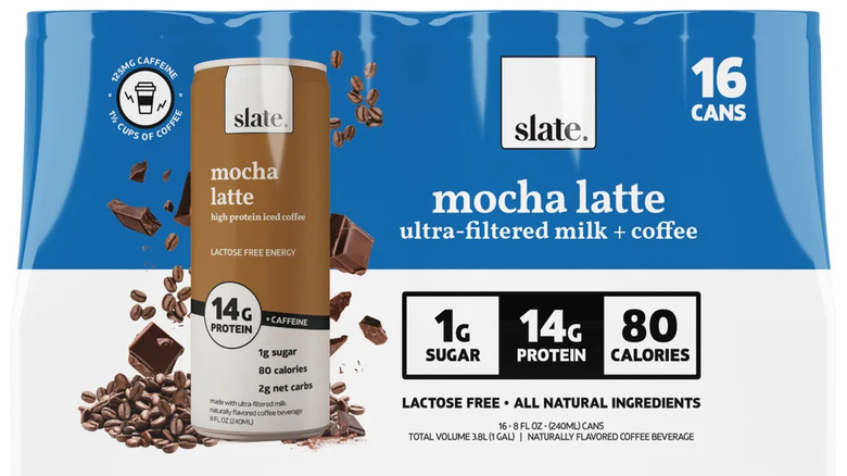A 16-pack of Slate Mocha Latte Coffee drinks.