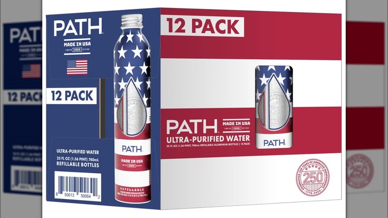 A case of PATH Ultra-Purified Water.