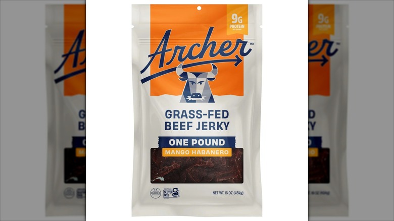 A bag of Archer Grass-Fed Beef Jerky ﻿Mango Habanero