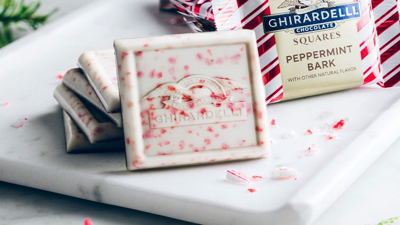 Ghirardelli Peppermint Bark squares