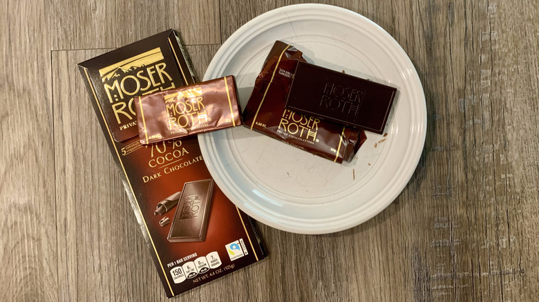 Aldi's Moser Roth dark chocolate.