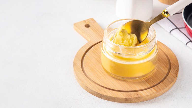 a spoonful of homemade ghee
