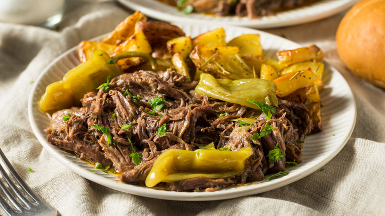 A close up of a Mississippi pot roast