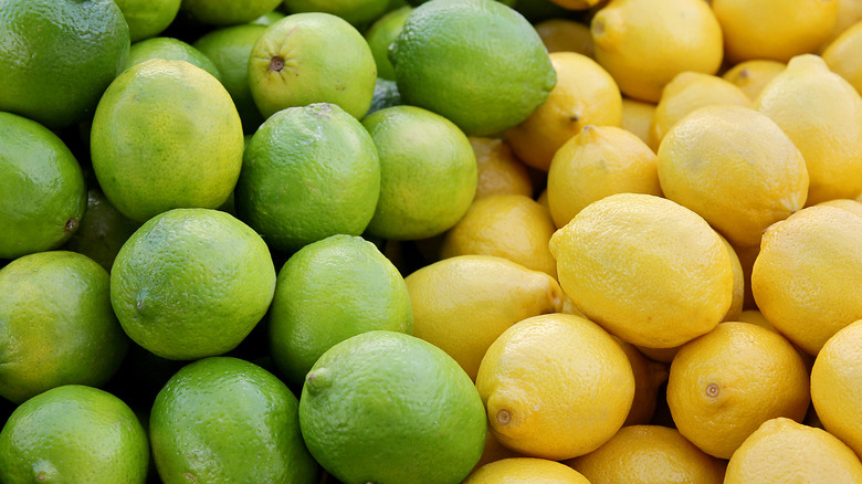 Whole lemons and limes