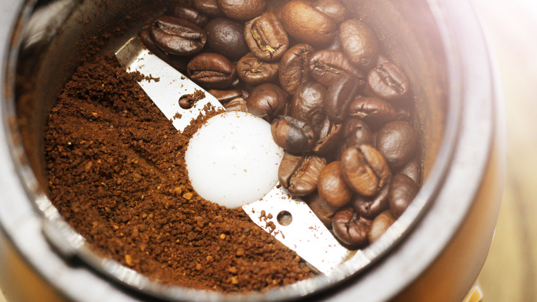 A blade coffee grinder