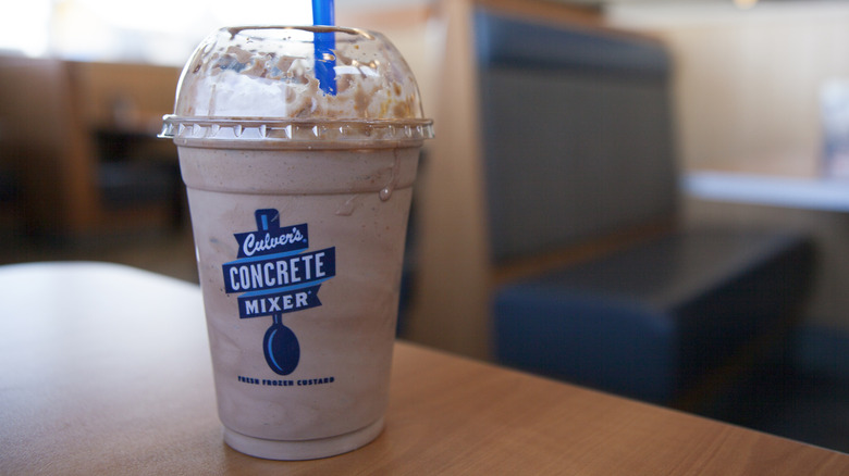 A Culver's chocolate Concrete Mixer.