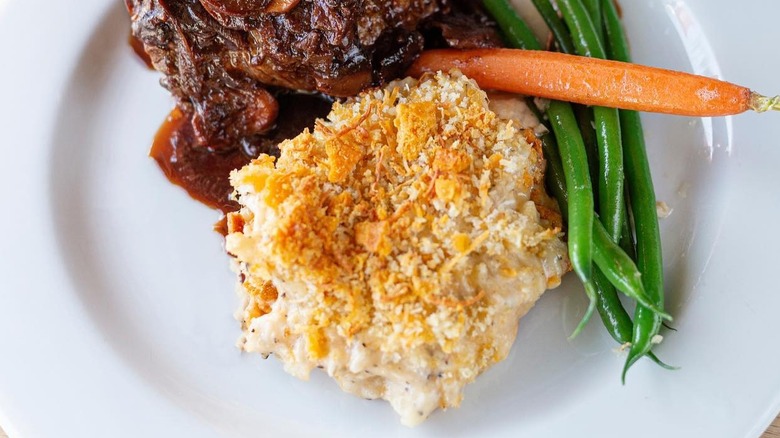 funeral potatoes at Hoof & Vine