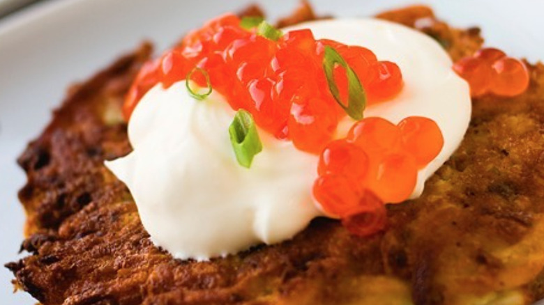 Potato latkes at Russ & Daughters Cafe