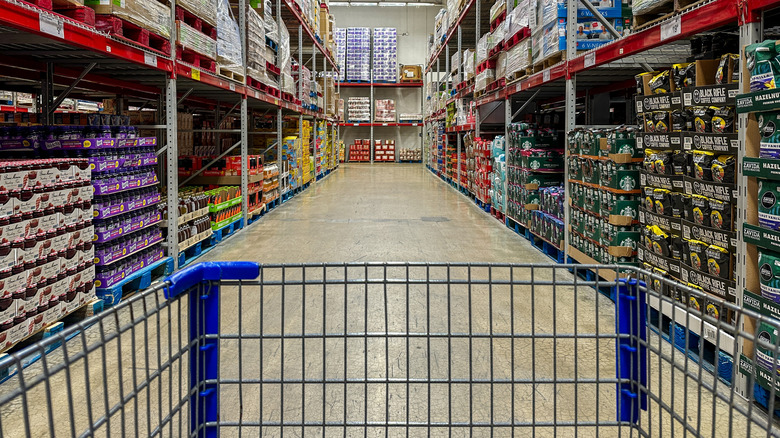 Sam's Club cart in an aisle