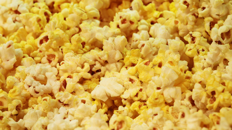 popped yellow popcorn