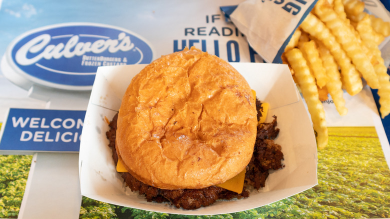 Culver's burger and fries.
