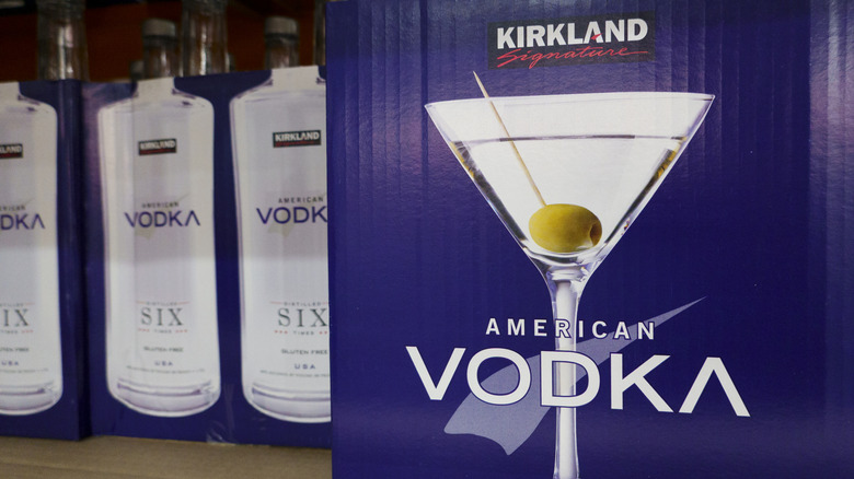 Kirkland Signature vodka for sale at a Costco