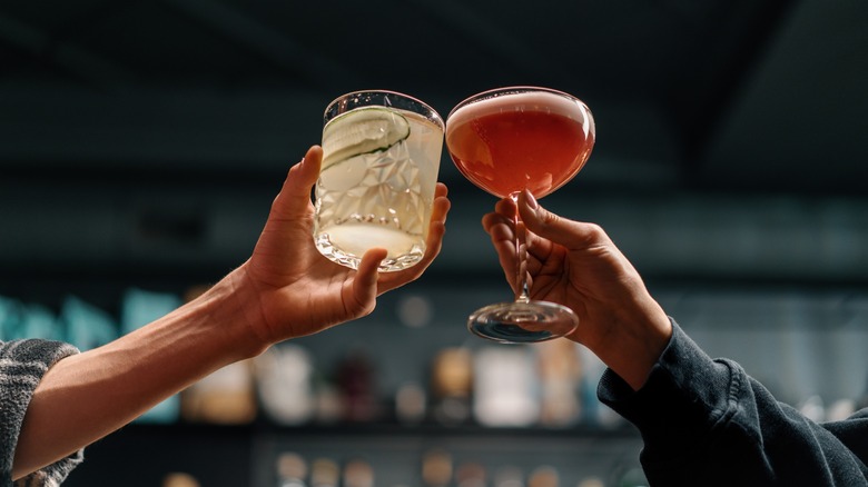 Drinks ordered at a bar