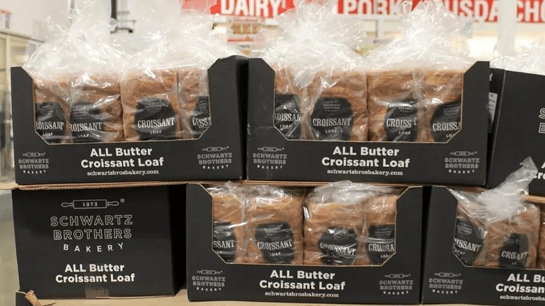 Croissant bread loaves in Costco