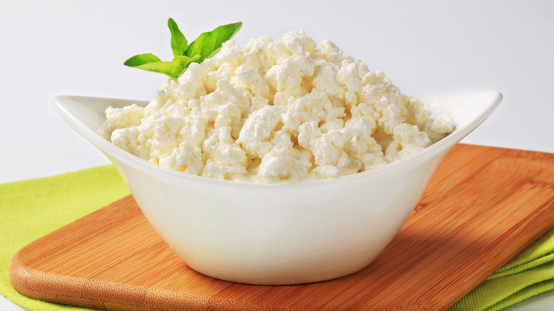 Bowl of cottage cheese