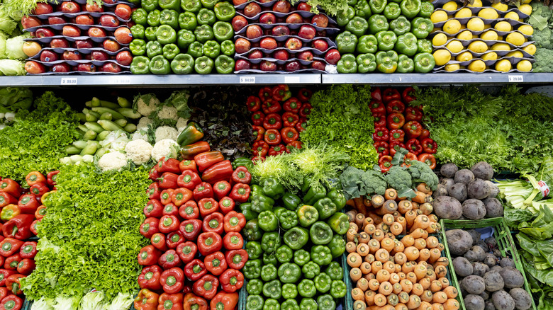 Vegetables at grocery store