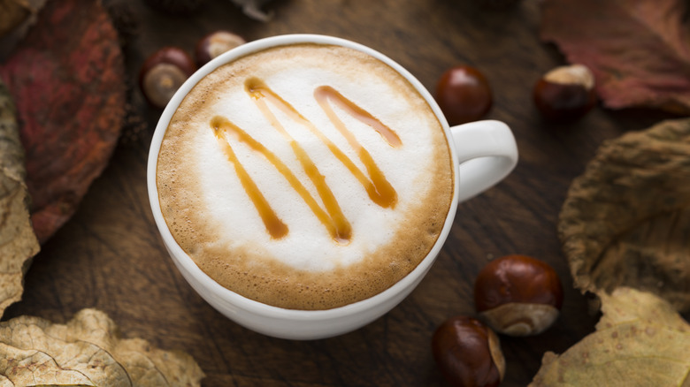 cup of caramel coffee