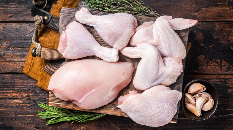 raw cuts of chicken