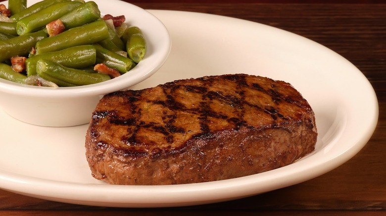 Texas Roadhouse Andy's Steak meal