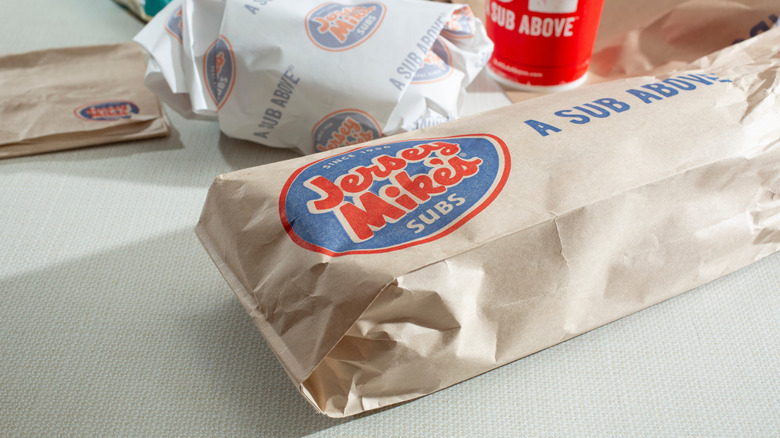 Sub in a Jersey Mike's bag.