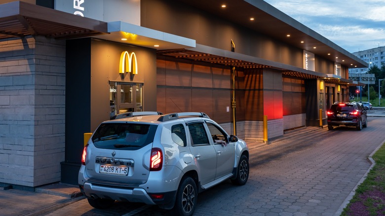 cars at drive-thru windows