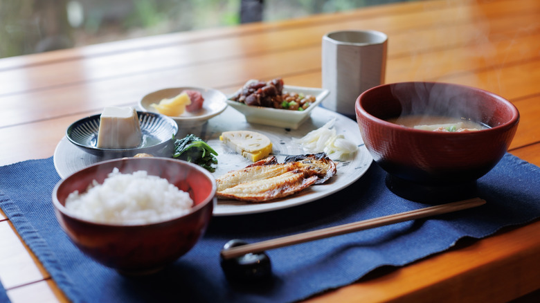 A Japanese traditional breakfast.