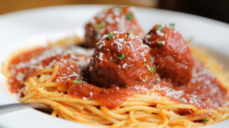 spaghetti and meatballs