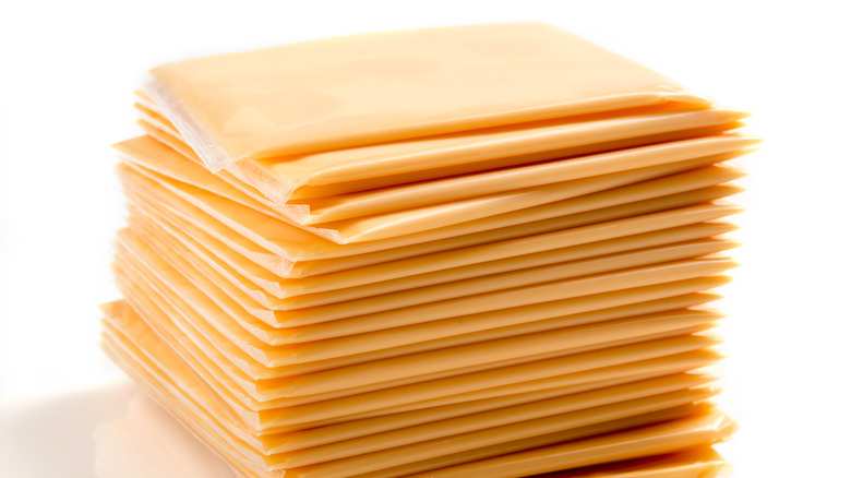 Slices of American cheese