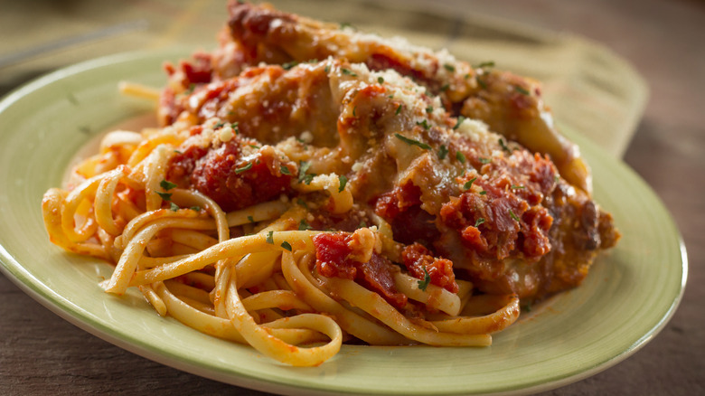 chicken parmesan with pasta