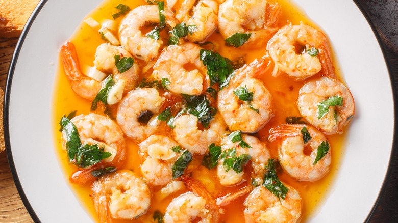 Spanish garlic shrimp (gambas ajillo)