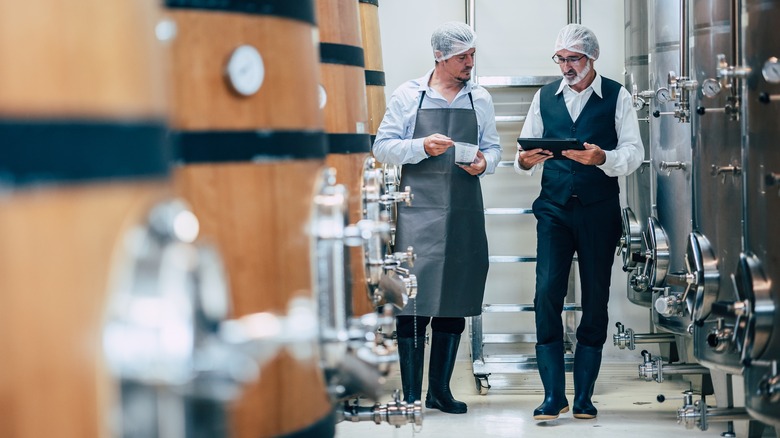 employees in a winery