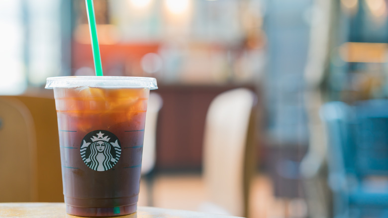 An iced Starbucks coffee