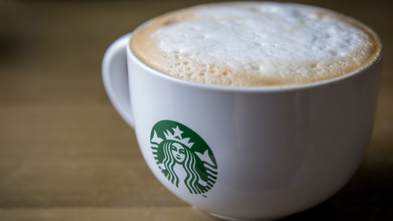 mug of Starbucks latte