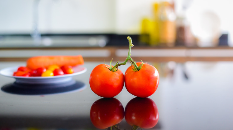 Tomatoes on counter