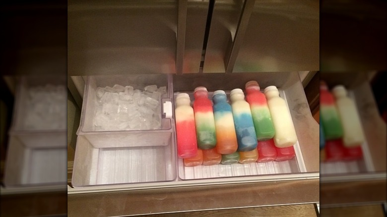 A freezer full of multi-color phrosties.