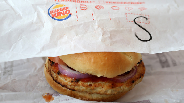 Turkey burger sold at Burger King.