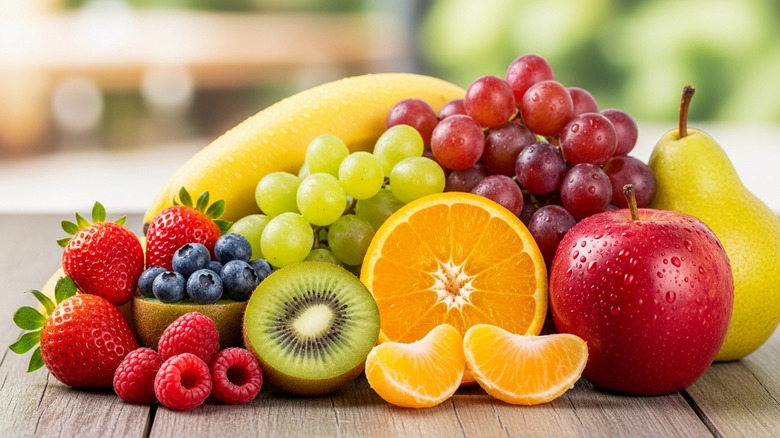 A variety of different fruits.