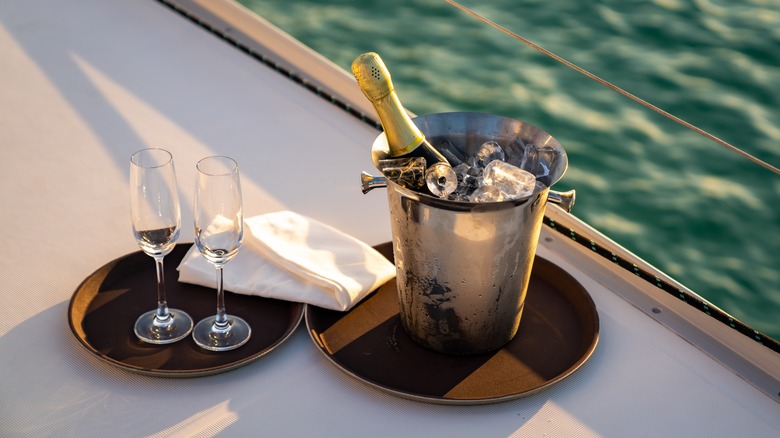 Champagne in ice bucket