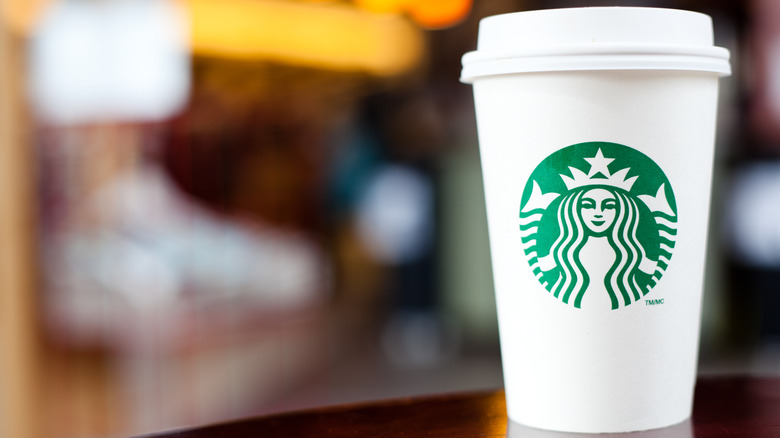Starbucks takeaway coffee cup
