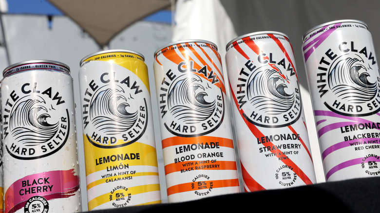 A selection of various White Claw Hard Seltzer flavors