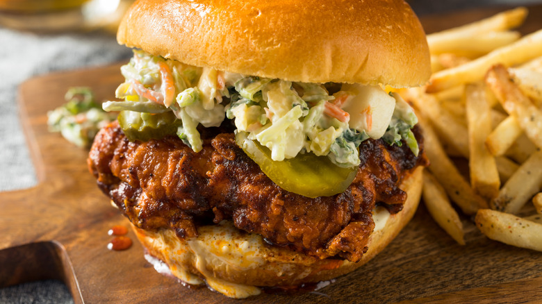 hot chicken sandwich