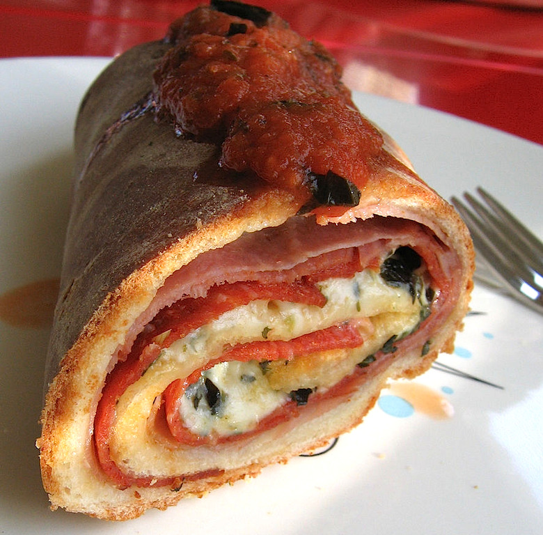 Look directly into the cross-section of a stromboli; it's hypnotizing.